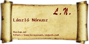 László Nónusz névjegykártya